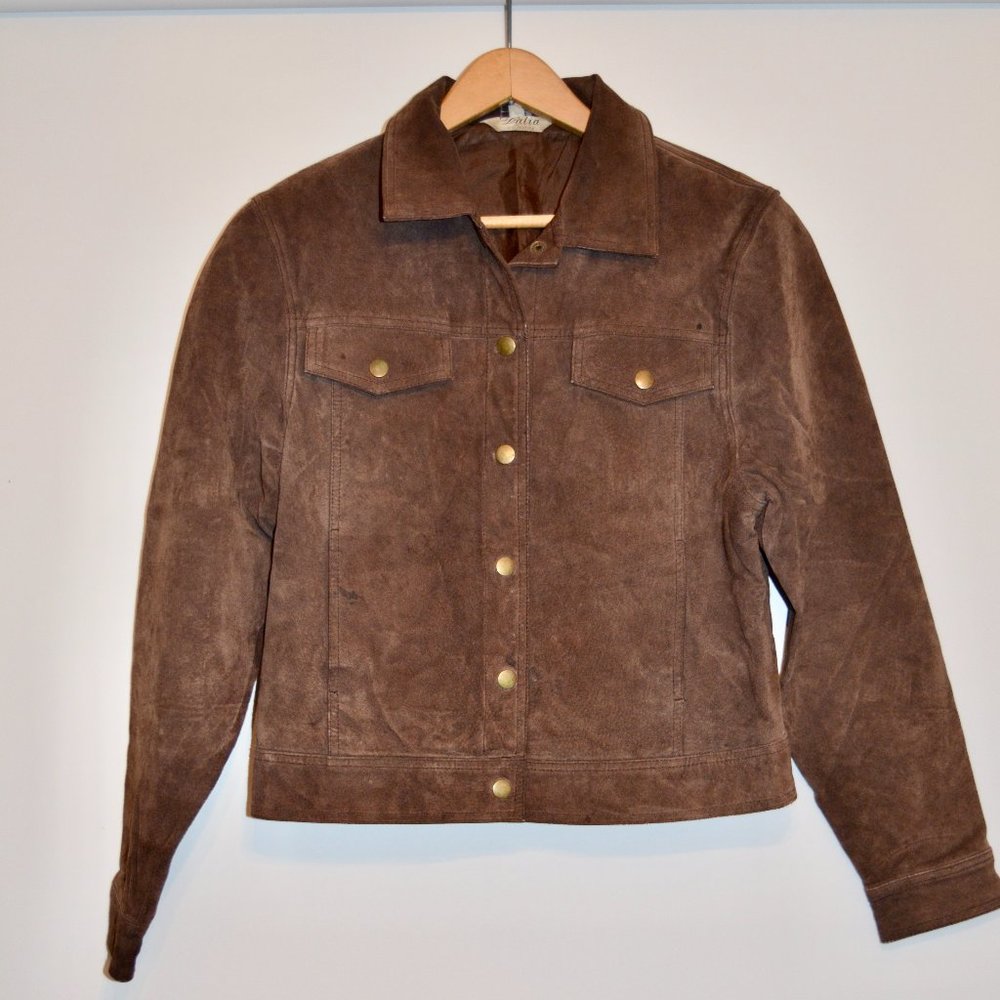 Dalia Suede Leather Jacket/Biker Jacket